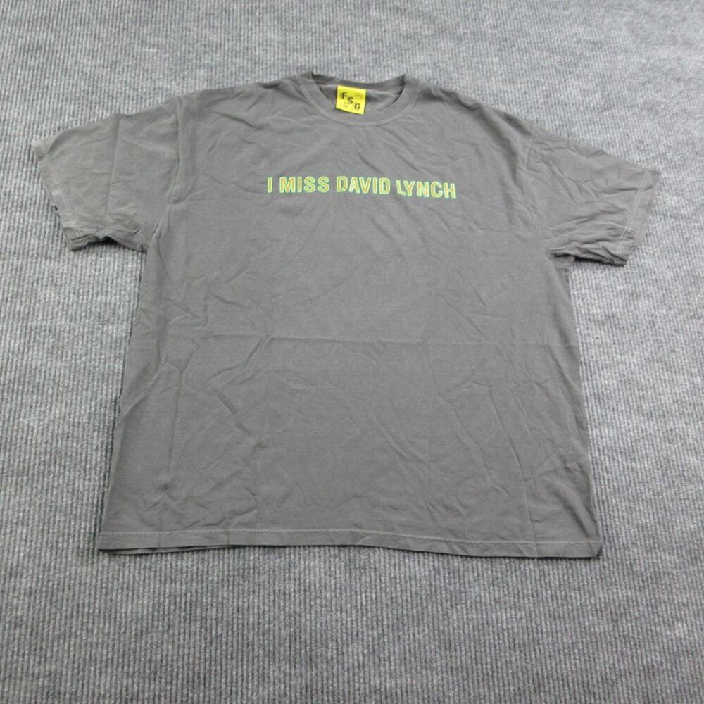 Feels So Good Shirt Mens 3XL Gray I MISS DAVID LYNCH Graphic Tee Relaxed NWOT